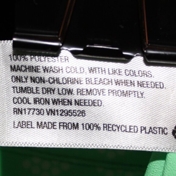 Merona, Blouse, XXL, Lime Green w/ White Dotted Diamond Pattern, Long Sleeve - Picture 3 of 6